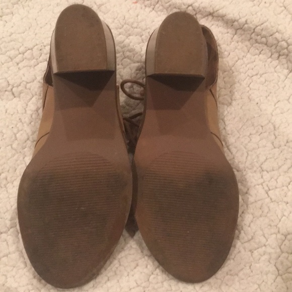 Soda Lace Up Cutout Bootie Peep Toe Heels - Picture 8 of 11